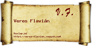 Veres Flavián névjegykártya
